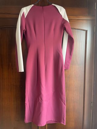 Vestido rosa y blanco para eventos