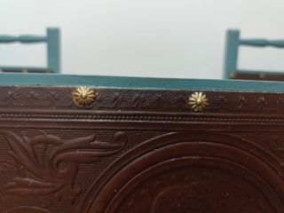 Conjunto 4 sillas comedor madera y cartón