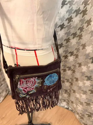 Bolso Desigual marrón con flores