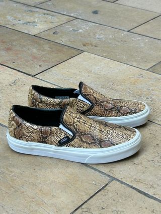 Zapatillas Vans 37, Classic Slip-On Leather Snake.