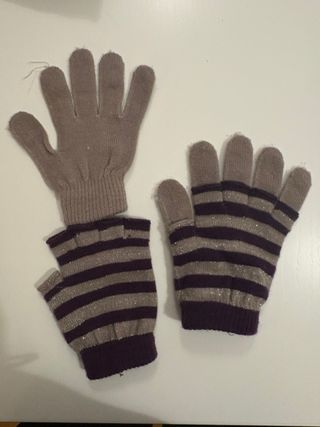 Guantes de lana doble capa