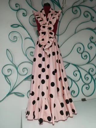 Conjunto Flamenco Lunares Rosa y Negro