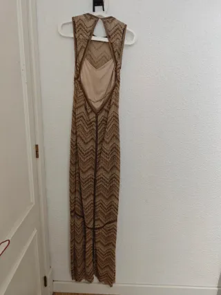 Vestido Guess largo estampado chevron