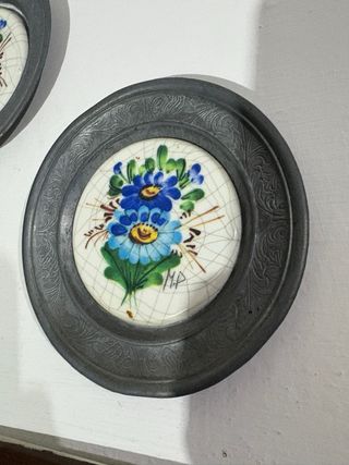 Quadretti tondi decorativi floreali