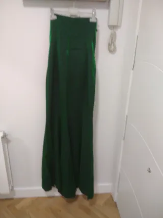 Vestido de fiesta verde largo