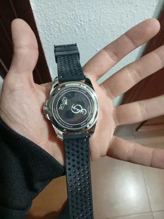 Reloj Lotus Cronógrafo Negro y Plateado