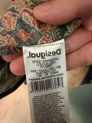 Chaqueta Desigual Negra Talla M