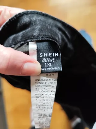 Tejanos negros rotos Talla 1XL