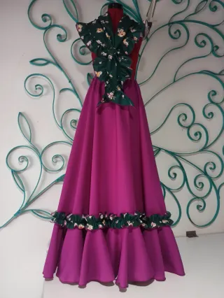 Conjunto Flamenco Verde y Morado