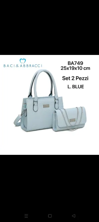 Set 2 borse Baci & Abbracci vari colori