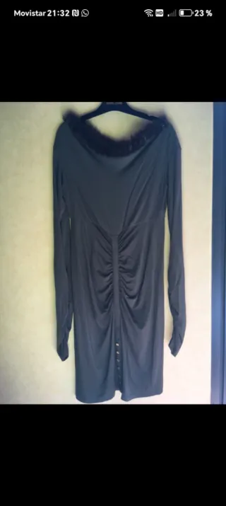 Vestido Roberto Cavalli verde oliva