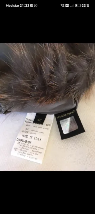 Vestido Roberto Cavalli verde oliva