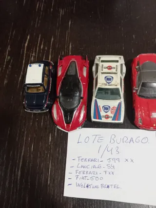 Lote 5 coches Burago 1/43