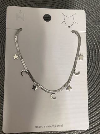 Collar AZ Plata Estrellas y Lunas