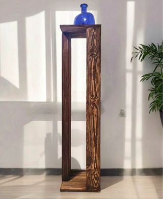 Pedestal columna de madera para decoración