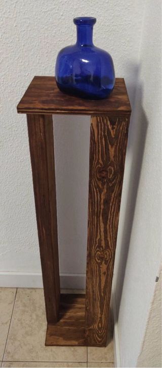 Pedestal columna de madera para decoración