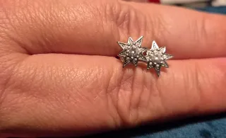 Pendientes Estrella Cristales Swarovski Plata 925.