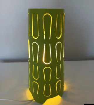 Lámpara de mesa verde