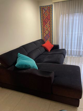 Sofá chaiselongue extensible eléctrico