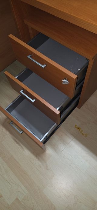 Conjunto 2 mesas oficina 180x80 con cajoneras