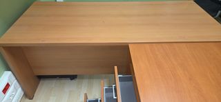 Conjunto 2 mesas oficina 180x80 con cajoneras