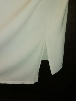 Top largo blanco adornado