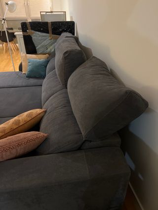 Sofá modular gris 3 plazas
