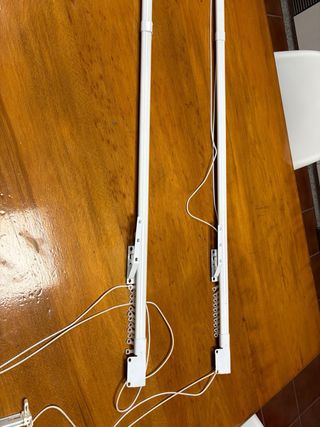 Riel para cortina blanco