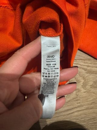 Felpa Liu Jo con cappuccio e zip arancione 10 anni