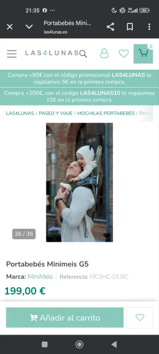 Mochila portabebés MINIMEIS