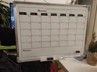 Pizarra Magnética Planificador Mensual 60x45cm