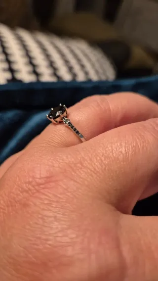 Anillo Vintage Plata y Azabache