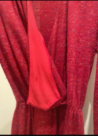 Elegante vestito invernale rosso melange