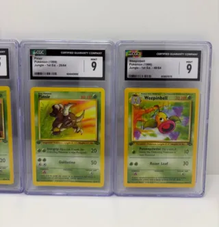 4 Cartas Pokémon Jungle Graded 9