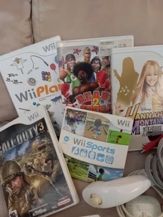 Consola Wii Blanca + Juegos y Mandos