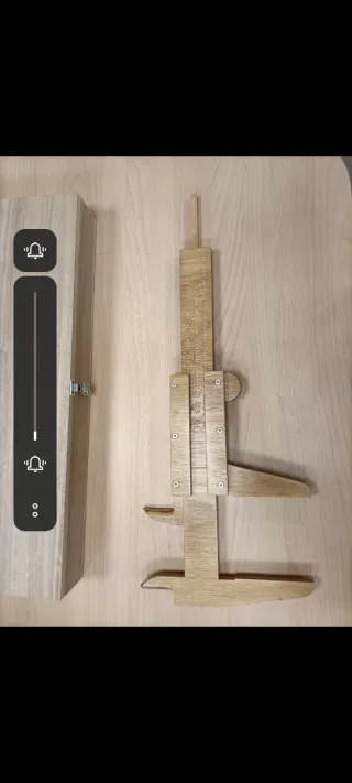 Calibre de madera personalizado, con dedicatoria