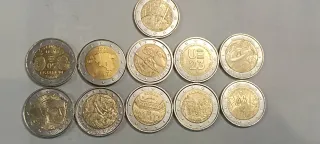 Lote de 11 monedas conmemorativas