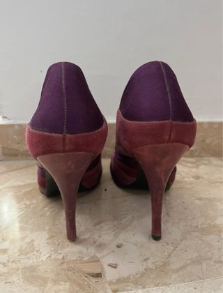 Tacchi Guess Peep Toe Rosa e Viola