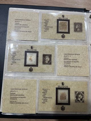 Álbum de Sellos de plata de ley 1850-1900