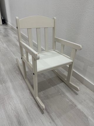 Silla Mecedora Infantil Ikea Madera Blanca