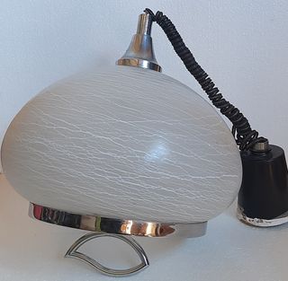 Lámpara colgante retro cristal y metal