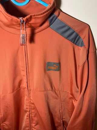 Puma giacca tuta zip vintage arancio S