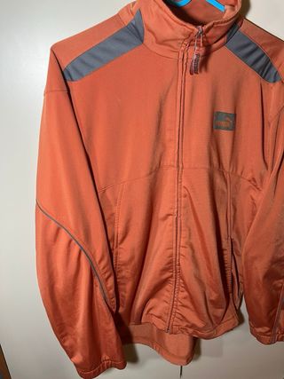 Puma giacca tuta zip vintage arancio S