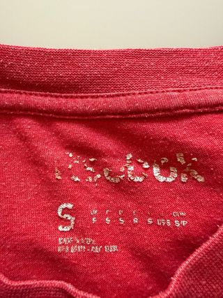 Camiseta Reebok Deportiva Talla S Roja