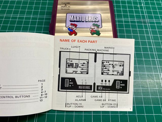 Nintendo Game & Watch Mario Bros. Consola año 1983