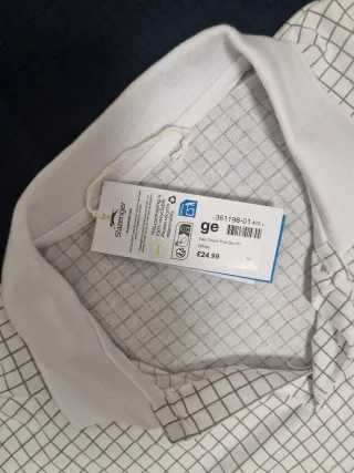 Polo Slazenger Cuadros Gris y Blanco