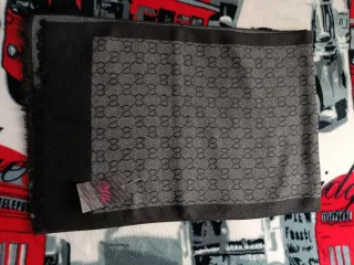 Bufanda Hombre Gris Negra