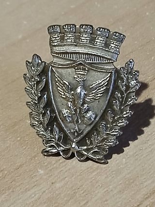 Spilla stemma con corona e aquila