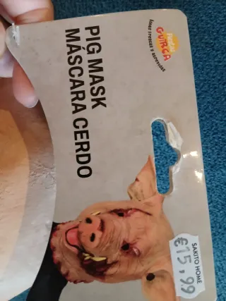 Máscara Carnaval/Halloween Cerdo Zombie