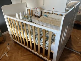 Cuna colecho blanca 120x60 + colchón